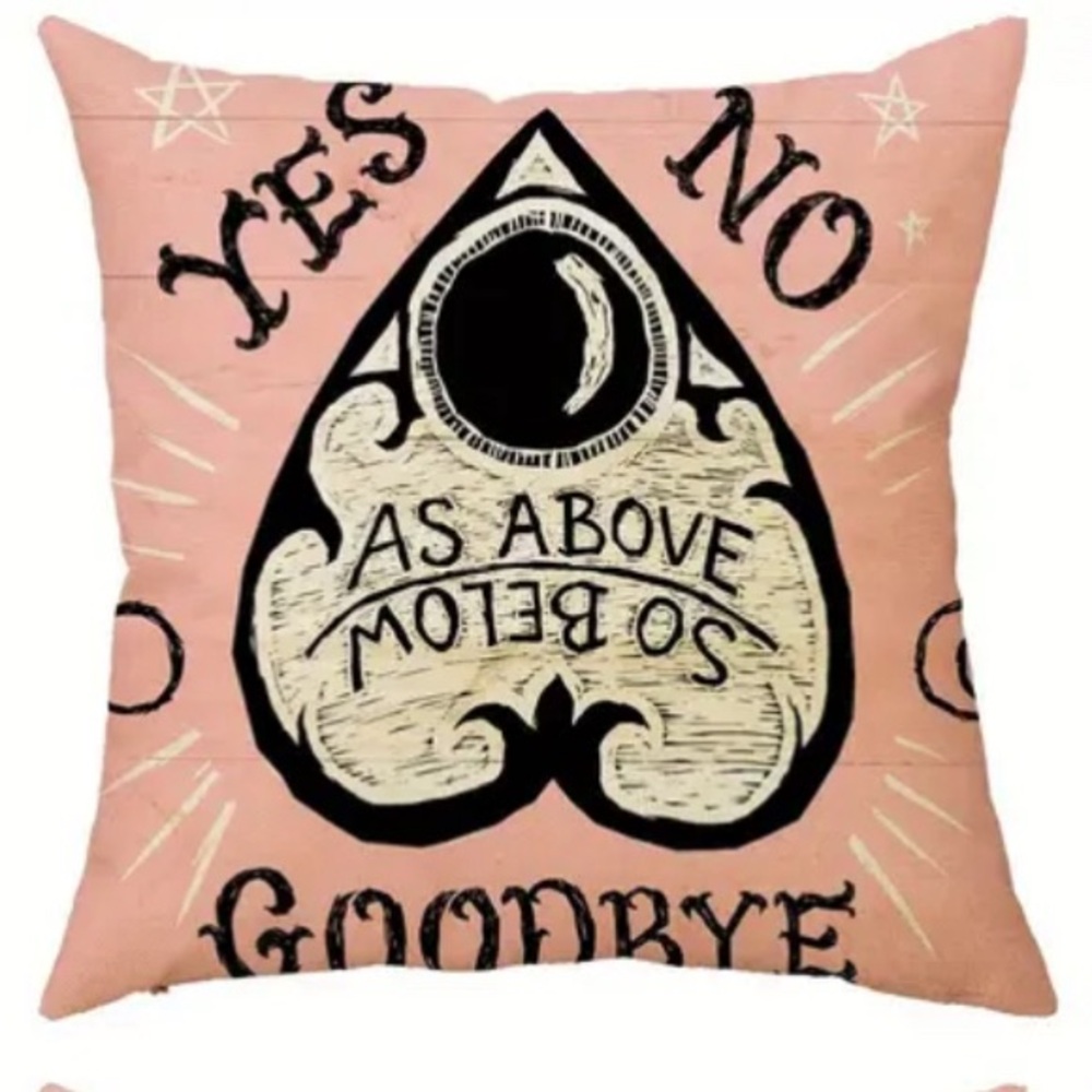 New ouija board linen pillow cover.